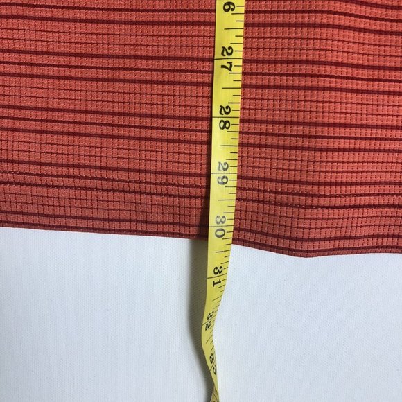 Nike Golf Dry Fit Large Red Striped Short Sleeve Men's Polo Shirt H103 - Picture 7 of 7